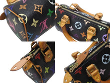 Load image into Gallery viewer, 極美品 LOUIS VUITTON ルイヴィトン ミニスピーディ ハンドバッグ M92644 モノグラムマルチカラー ブラック ゴールド金具 村上隆 中古 4b002549