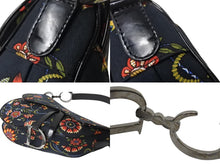 画像をギャラリービューアに読み込む, 極美品 CHRISTIAN DIOR クリスチャンディオール サドルバッグ RU0052 キャンバス レザー ブラック マルチカラー シルバー金具 中古 4b002552
