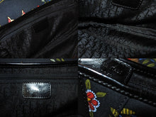 画像をギャラリービューアに読み込む, 極美品 CHRISTIAN DIOR クリスチャンディオール サドルバッグ RU0052 キャンバス レザー ブラック マルチカラー シルバー金具 中古 4b002552