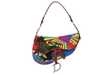 画像をギャラリービューアに読み込む, 極美品 CHRISTIAN DIOR クリスチャンディオール ガリアーノ期 サドルバッグ ラスタ ボブマーリー ショルダーバッグ マルチカラー 中古 4b002553