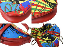 画像をギャラリービューアに読み込む, 極美品 CHRISTIAN DIOR クリスチャンディオール ガリアーノ期 サドルバッグ ラスタ ボブマーリー ショルダーバッグ マルチカラー 中古 4b002553