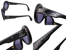 画像をギャラリービューアに読み込む, CHANEL シャネル サングラス アイウェア 05256 94305 イタリア製 プラスチック ラインストーン ブラック 美品 中古 4b002555