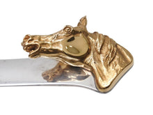 Load image into Gallery viewer, HERMES エルメス レターオープナー ペーパーナイフ 文具 雑貨 馬 ホース ゴールド シルバー 美品 中古 4b002556