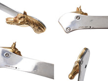 Load image into Gallery viewer, HERMES エルメス レターオープナー ペーパーナイフ 文具 雑貨 馬 ホース ゴールド シルバー 美品 中古 4b002556