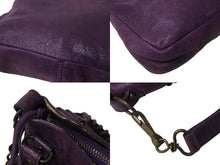 画像をギャラリービューアに読み込む, BALENCIAGA バレンシアガ ザシティ ハンドバッグ 132116 パープル レザー アンティークゴールド金具 良品 中古 4b002558