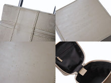 画像をギャラリービューアに読み込む, GUCCI グッチ バニティ バック ハンドバック GG柄 GGキャンバス アクセサリーポーチ ベージュ レザー 美品 中古 4b002559
