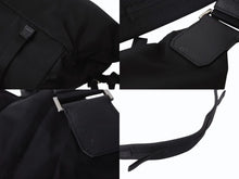 画像をギャラリービューアに読み込む, PRADA プラダ テスート モンターニャ ウエストバッグ 2VH021 ナイロン ブラック シルバー金具 美品 中古 4b002573