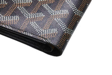 画像をギャラリービューアに読み込む, GOYARD ゴヤール ヴィクトワール ウォレット 二つ折り財布 ブラック ゴヤールディンキャンバス 美品 中古 4b002575