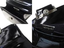 Load image into Gallery viewer, 極美品 YVES SAINT LAURENT イヴサンローラン ハンドバッグ トップハンドル カーフレザー ブラック ロゴ金具 シルバー金具 中古 4b002576