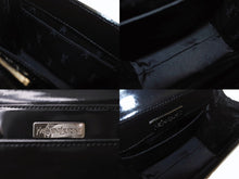 Load image into Gallery viewer, 極美品 YVES SAINT LAURENT イヴサンローラン ハンドバッグ トップハンドル カーフレザー ブラック ロゴ金具 シルバー金具 中古 4b002576