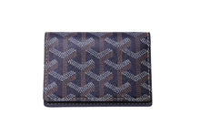 画像をギャラリービューアに読み込む, 極美品 GOYARD ゴヤール マルゼルブ カードケース ブラウン ネイビー PVC レザー MALESHPMLTY01CL01X 中古 4b002578