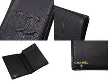 Load image into Gallery viewer, CHANEL シャネル カードケース ココマーク 7番台 フランス製 キャビアスキン ブラック 美品 中古 4b002580
