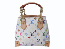 Load image into Gallery viewer, 新品同様 LOUIS VUITTON ルイヴィトン オードラ ブロン ハンドバッグ 村上隆 M40047 ゴールド金具 ホワイト マルチカラー 中古 4b002585
