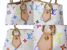 Load image into Gallery viewer, 新品同様 LOUIS VUITTON ルイヴィトン オードラ ブロン ハンドバッグ 村上隆 M40047 ゴールド金具 ホワイト マルチカラー 中古 4b002585