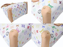 Load image into Gallery viewer, 新品同様 LOUIS VUITTON ルイヴィトン オードラ ブロン ハンドバッグ 村上隆 M40047 ゴールド金具 ホワイト マルチカラー 中古 4b002585