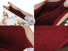 Load image into Gallery viewer, 新品同様 LOUIS VUITTON ルイヴィトン オードラ ブロン ハンドバッグ 村上隆 M40047 ゴールド金具 ホワイト マルチカラー 中古 4b002585