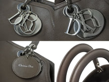 画像をギャラリービューアに読み込む, Christian Dior クリスチャンディオール ハンドバッグ ベージュ レザー 05-MA-0123 シルバー金具 美品 中古 4b002587