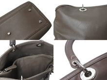 画像をギャラリービューアに読み込む, Christian Dior クリスチャンディオール ハンドバッグ ベージュ レザー 05-MA-0123 シルバー金具 美品 中古 4b002587