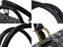 Load image into Gallery viewer, Christian Dior クリスチャンディオール スピーディ 25cm ハンドバッグ トロッター ネイビー ゴールド金具 美品 中古 4b002588