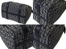 Load image into Gallery viewer, Christian Dior クリスチャンディオール スピーディ 25cm ハンドバッグ トロッター ネイビー ゴールド金具 美品 中古 4b002588