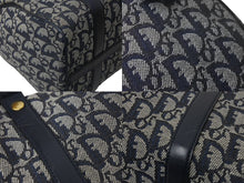 Load image into Gallery viewer, Christian Dior クリスチャンディオール スピーディ 25cm ハンドバッグ トロッター ネイビー ゴールド金具 美品 中古 4b002588