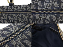 Load image into Gallery viewer, Christian Dior クリスチャンディオール スピーディ 25cm ハンドバッグ トロッター ネイビー ゴールド金具 美品 中古 4b002588