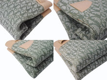 画像をギャラリービューアに読み込む, ChristianDior クリスチャンディオール トロッター ハンドバッグ BM0081 コットンキャンバス グリーン ベージュ 美品 中古 4b002589