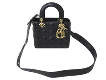 Load image into Gallery viewer, Christian Dior クリスチャンディオール Lady Dior レディディオール スモール 2WAYバッグ カナージュ 美品 中古 4b002594