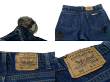 画像をギャラリービューアに読み込む, CHROME HEARTS クロムハーツ セメタリークロスパッチ デニムパンツ サイズ34 Levi's 517 リーバイス517 18パッチ 美品 中古 4b002599