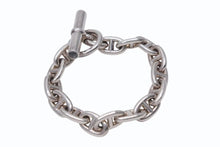 Load image into Gallery viewer, HERMES エルメス オールド シェーヌダンクルMM ブレスレット 15コマ シルバー925 フランス製 重量約57.2 美品 中古 4b002601