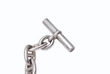 Load image into Gallery viewer, HERMES エルメス オールド シェーヌダンクルMM ブレスレット 15コマ シルバー925 フランス製 重量約57.2 美品 中古 4b002601