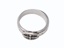 画像をギャラリービューアに読み込む, 新品同様 CHROME HEARTS クロムハーツ BELTED OVAL RING SML スモールベルト オーバルリング 重量約8.4g サイズ24号 シルバー925 中古 4b002602