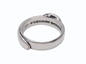 新品同様 CHROME HEARTS クロムハーツ BELTED OVAL RING SML スモールベルト オーバルリング 重量約8.4g サイズ24号 シルバー925 中古 4b002602
