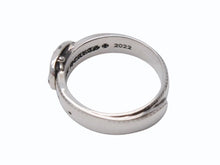 画像をギャラリービューアに読み込む, 新品同様 CHROME HEARTS クロムハーツ BELTED OVAL RING SML スモールベルト オーバルリング 重量約8.4g サイズ24号 シルバー925 中古 4b002602
