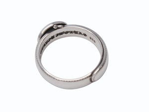 新品同様 CHROME HEARTS クロムハーツ BELTED OVAL RING SML スモールベルト オーバルリング 重量約8.4g サイズ24号 シルバー925 中古 4b002602