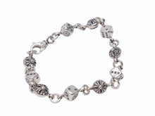 画像をギャラリービューアに読み込む, 新品未使用 CHROME HEARTS クロムハーツ ダイス&amp;クロスボール ブレスレット 10リンク 重量約43.4g 全長約23cm シルバ−925 中古 4b002603