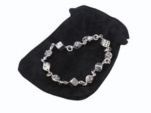 画像をギャラリービューアに読み込む, 新品未使用 CHROME HEARTS クロムハーツ ダイス&amp;クロスボール ブレスレット 10リンク 重量約43.4g 全長約23cm シルバ−925 中古 4b002603