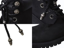 画像をギャラリービューアに読み込む, 新品同様品 CHROME HEARTS x Timberland クロムハーツ ティンバーランド 6INCH ヌバックレザー ワークブーツ ブラック サイズUS6.5M 中古 4b002606