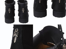 画像をギャラリービューアに読み込む, 新品同様品 CHROME HEARTS x Timberland クロムハーツ ティンバーランド 6INCH ヌバックレザー ワークブーツ ブラック サイズUS6.5M 中古 4b002606