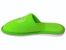 画像をギャラリービューアに読み込む, 新品同様 CHROME HEARTS クロムハーツ HOTEL SLIPPER ホテルスリッパ サイズS マイアミ限定 ホースシュー グリーン パイル 中古 4b002607