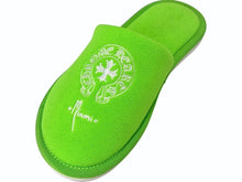 画像をギャラリービューアに読み込む, 新品同様 CHROME HEARTS クロムハーツ HOTEL SLIPPER ホテルスリッパ サイズS マイアミ限定 ホースシュー グリーン パイル 中古 4b002607