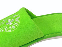 画像をギャラリービューアに読み込む, 新品同様 CHROME HEARTS クロムハーツ HOTEL SLIPPER ホテルスリッパ サイズS マイアミ限定 ホースシュー グリーン パイル 中古 4b002607