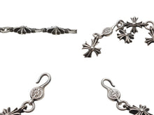 画像をギャラリービューアに読み込む, CHROME HEARTS クロムハーツ CO CH PLUS カットアウトCHプラスブレスレット 9LINK 重量約48.9g シルバー925 美品 中古 4b002613