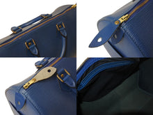 画像をギャラリービューアに読み込む, LOUIS VUITTON ルイヴィトン スピーディ30 エピ ハンドバッグ ボストンバッグ M43005 PVC レザー ブルー ゴールド金具 美品 中古 4b002625