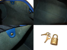 画像をギャラリービューアに読み込む, LOUIS VUITTON ルイヴィトン スピーディ30 エピ ハンドバッグ ボストンバッグ M43005 PVC レザー ブルー ゴールド金具 美品 中古 4b002625