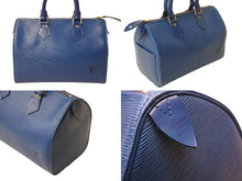 Load image into Gallery viewer, 極美品 LOUIS VUITTON ルイヴィトン スピーディ25 M5923G ハンドバッグ ブルー ゴールド金具 エピレザー 中古 4b002626