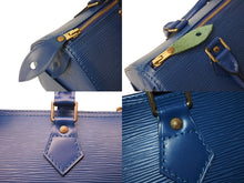 Load image into Gallery viewer, 極美品 LOUIS VUITTON ルイヴィトン スピーディ25 M5923G ハンドバッグ ブルー ゴールド金具 エピレザー 中古 4b002626