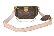 画像をギャラリービューアに読み込む, 極美品 LOUIS VUITTON ルイヴィトン ミュルティ ポシェット アクセソワール ショルダーバッグ M44840 モノグラム ブラウン ピンク 中古 4b002627