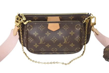 画像をギャラリービューアに読み込む, 極美品 LOUIS VUITTON ルイヴィトン ミュルティ ポシェット アクセソワール ショルダーバッグ M44840 モノグラム ブラウン ピンク 中古 4b002627