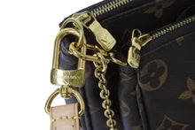 画像をギャラリービューアに読み込む, 極美品 LOUIS VUITTON ルイヴィトン ミュルティ ポシェット アクセソワール ショルダーバッグ M44840 モノグラム ブラウン ピンク 中古 4b002627